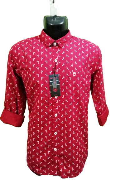 Mens Printed Slim Fit Shirt