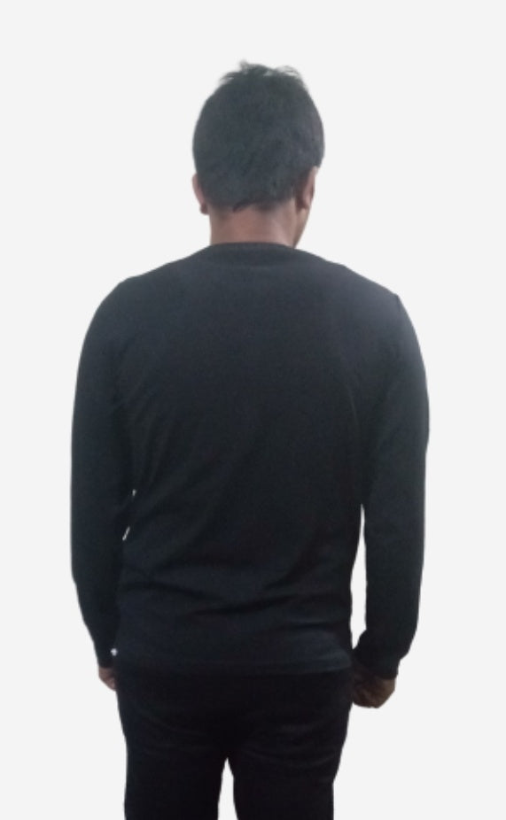 Henley -Black Long sleeve Tshirt