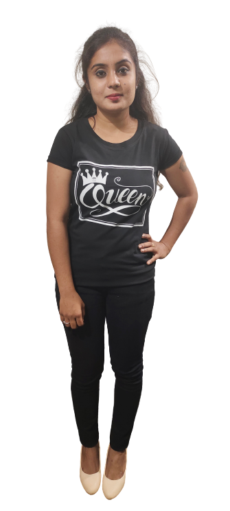 Women Black T-shirt