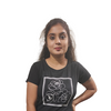 Women Black Crop T-shirt
