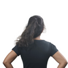 Women Black Crop T-shirt