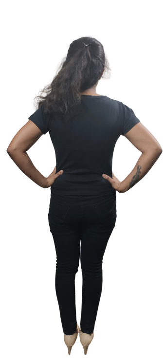 Women Black Crop T-shirt