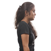 Women Black Crop T-shirt