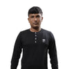 Henley -Black Long sleeve Tshirt