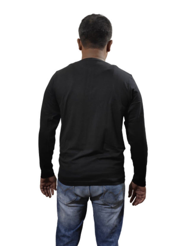 Henley -Black Long sleeve Tshirt