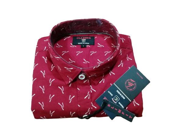 Mens Printed Slim Fit Shirt