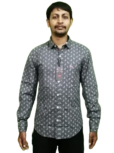 Mens Printed Slim Fit Shirt
